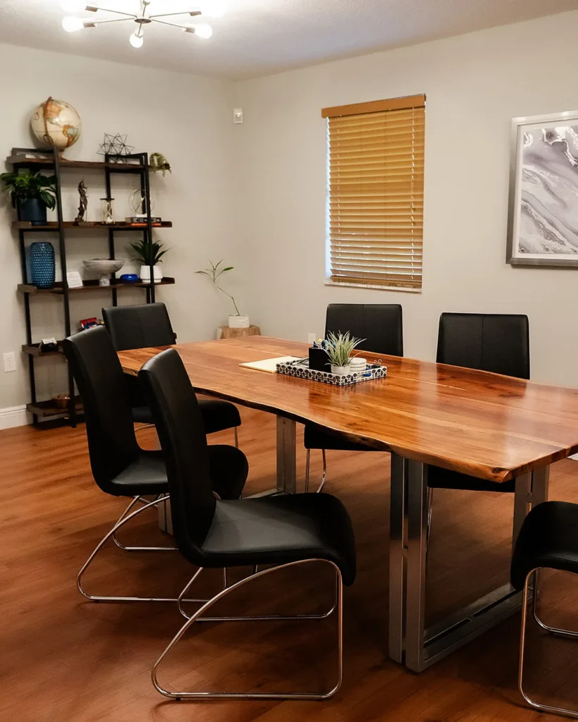 The conference room where family mediations are held at Catey & Maguire Law in New Port Richey, Florida